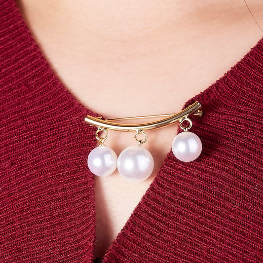 Elegant Fashion Pearls Brooch Pins For Women Fixed Straps Charm Safe Pin Brooches Clothing Clip Badge Dress Buckle Diy Jewelry